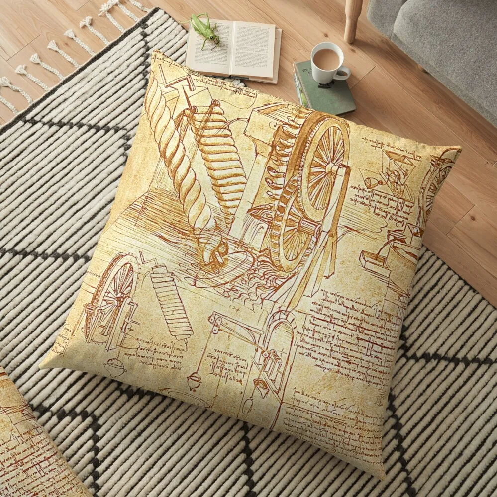 

Leonardo da Vinci Floor Pillow Decorative Sofa Cushions Cusions Cover