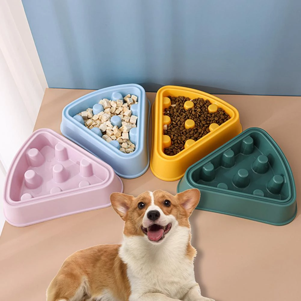 Pet Feeder Smooth Pizza Outline Solid Cartoon Prevent Choking Pp Material  Slow Food Dog Bowl For Indoor - Dog Feeders - AliExpress