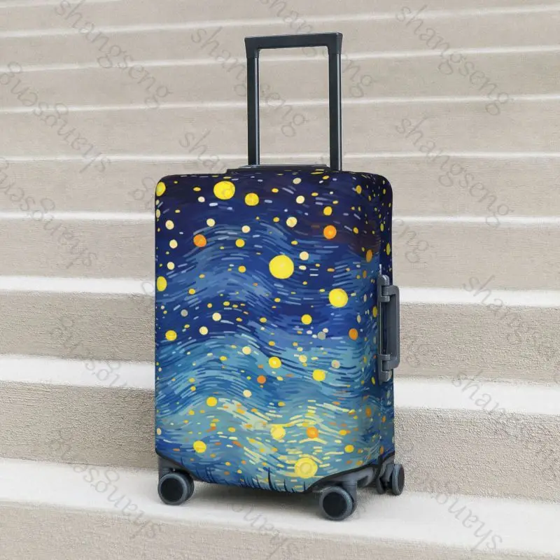 Starry Sky van gogh Thicken Luggage Cover Elasticity Trolley dust cover Suitcase Protection Suitcase Case Accessories