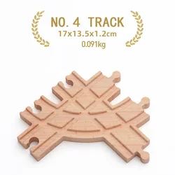 Deluxe Wooden Train Track Accessories Set for Kids - Premium Quality Railway Toys (Track No 4)
