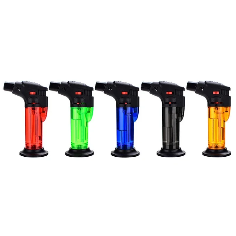 Description Picture 4 of itemWindproof Metal Gas Torch Lighter Portable Cigar Lighter Powerful Turbo Inflatable Butane Jet Flame Lighter Kitchen BBQ Ignition