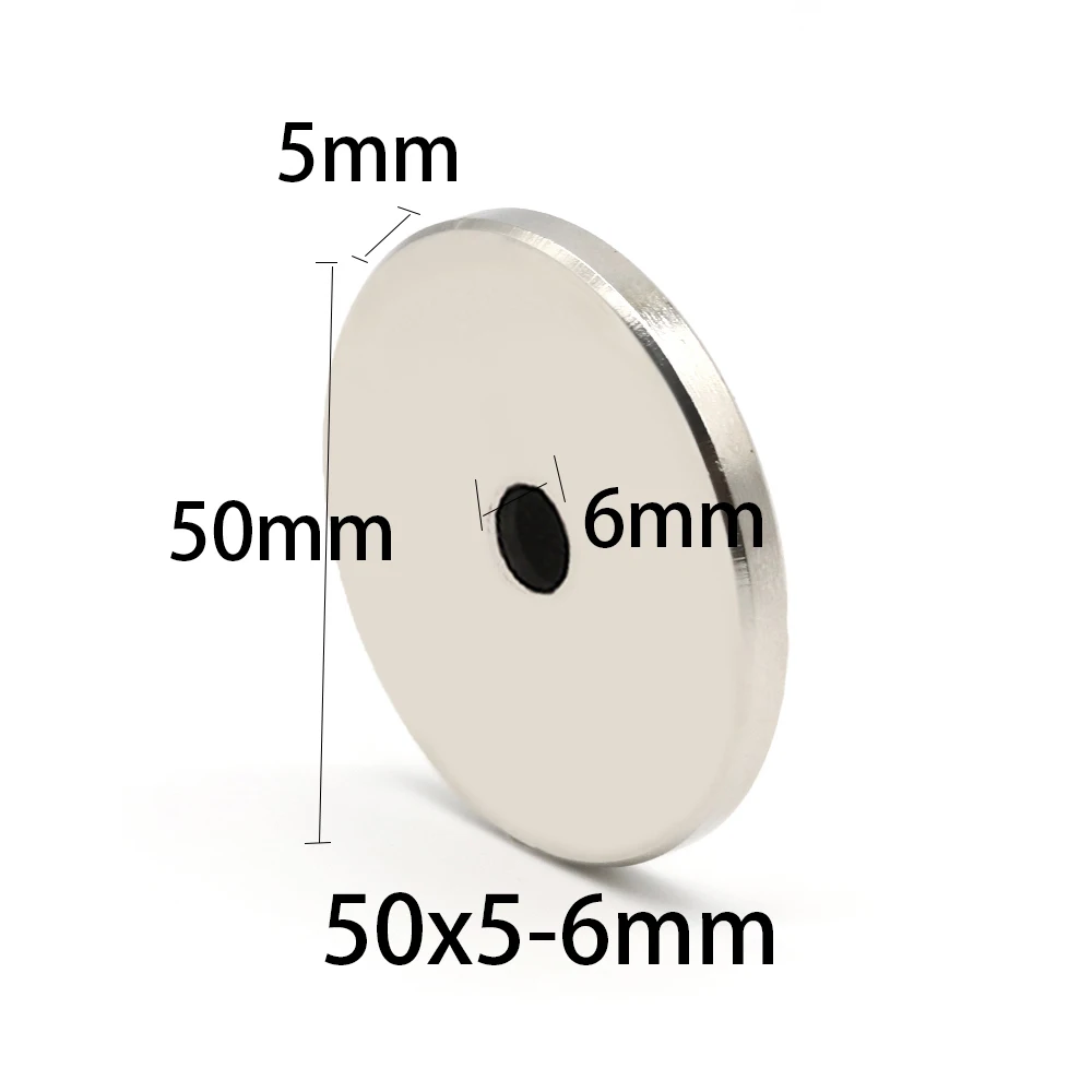 50x5-6 50x10-10mm 60x5-8  60x10-10 N35 NdFeB with Hole Neodymium Magnet Super Power Round Countersink Disc Magnetic Ring Motor