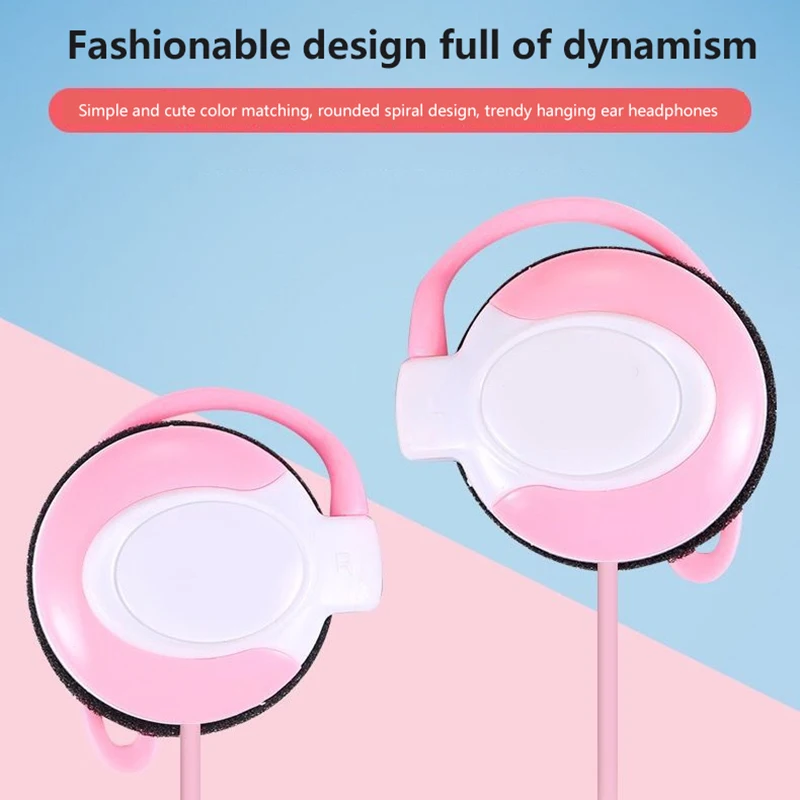Versatile Wired Stereo Ear Hook Headphones with Microphone
