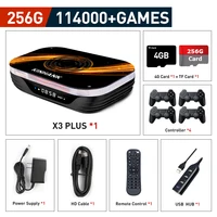 Kinhank Super Console X4 Plus 4 + 32G 3 en 1 60000 jeux 60 + émulateurs pour Console de jeu PS1/PSP/SS/DC/N64 sortie HD 1