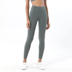 SOISOU High Waist Breathable Nylon Yoga Leggings - M (Bamboo Green)