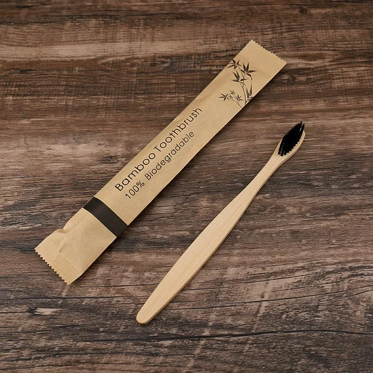 Eco Friendly Bamboo Toothbrushes Soft Bristle Adult Pack Of 100_voghion.com