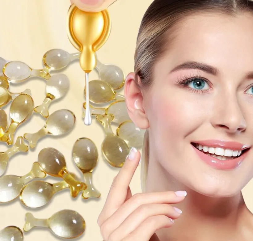 Hair Vitamin Capsule Hair Treatment 10Pcs Capsules Vitamin E Capsules For Face Hair Skin Whitening Essence Freckle Brighten Repair Ance Scar Hydrating Face Serum