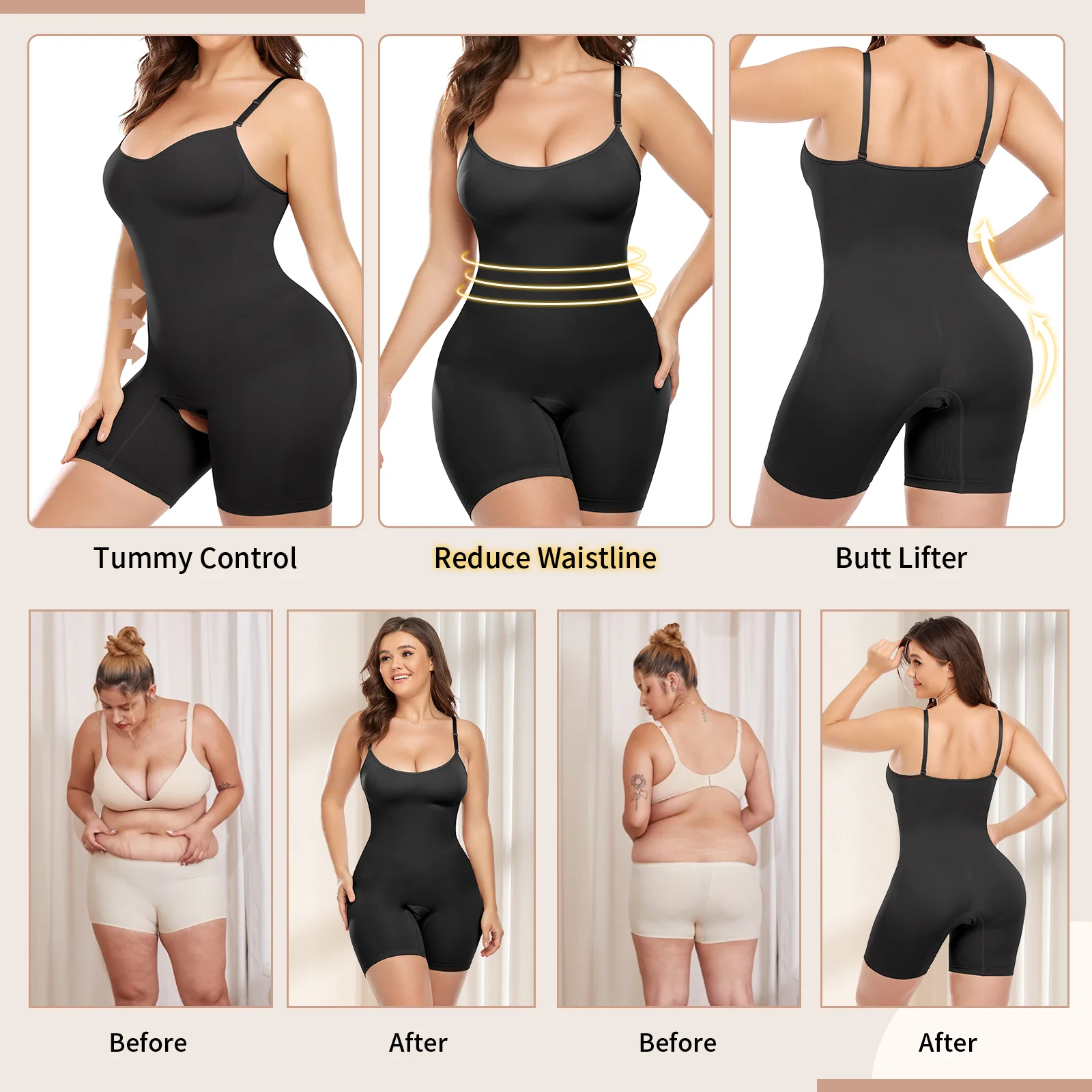 Women Body Shaper Waist Trainer Fajas Colombianas Women&rsquo;s Shapewear Slim Body Shaper Shaping Stomach Bodysuit Waist Trainer Slimming Hip Lift Sexy Girdle