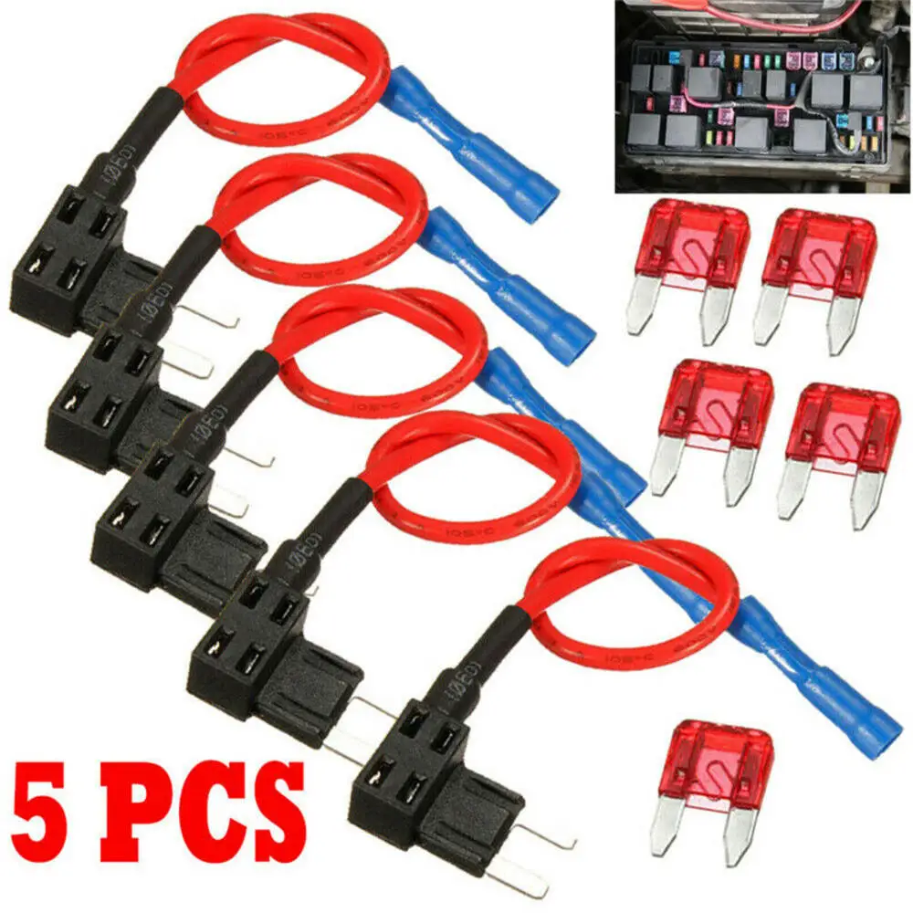 Car Fuse Box Add A Circuit Ato Atc Mini Blade Fuse Splice Holder Piggy Back Tap12v Fusible Alarm Accessories