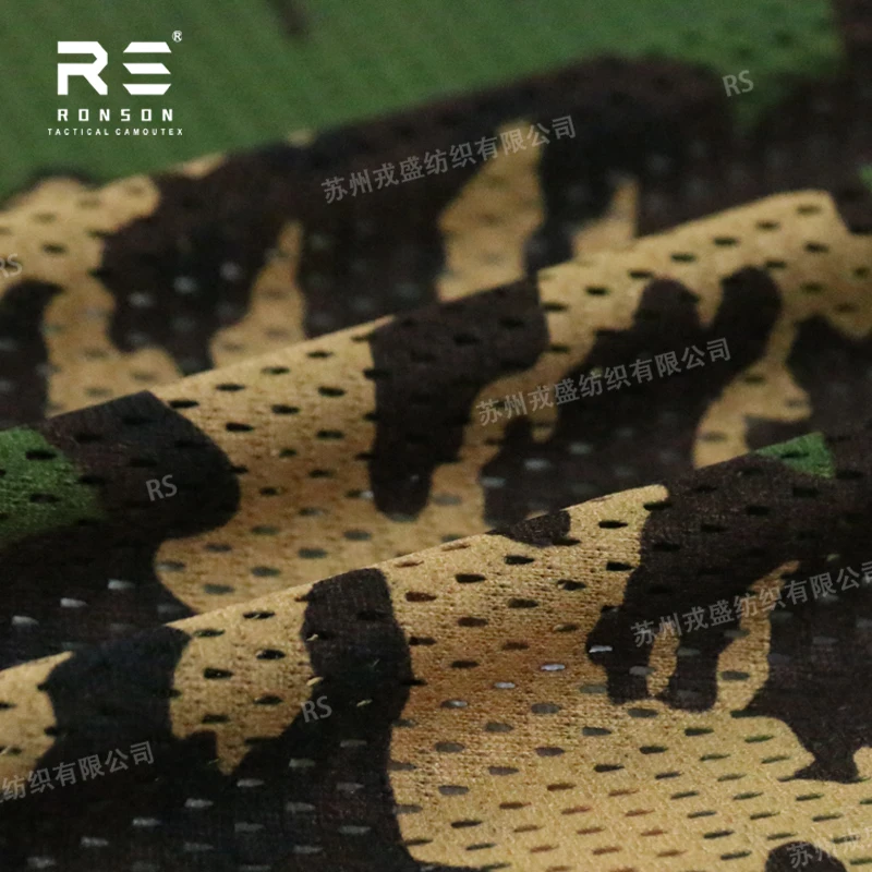 Mesh fabric 120gsm SS camo camouflage fabric tactical tricot mesh for printed