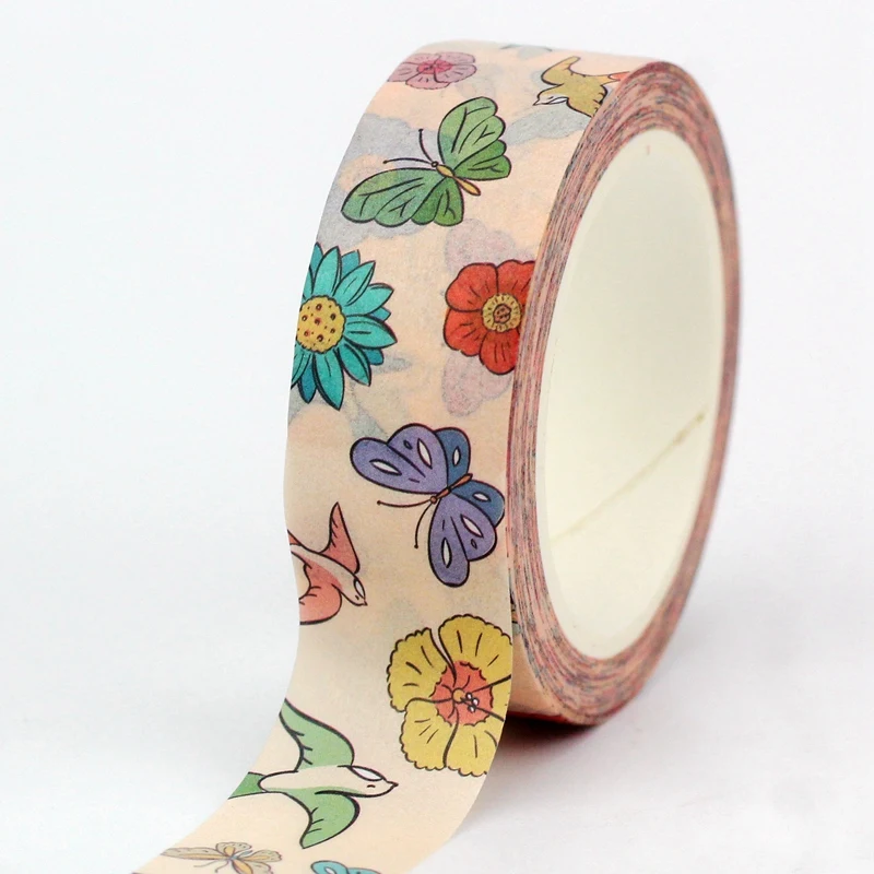 2024 NEW 1PC 10M Decor Swallow Butterfly Flower Washi Tape for Scrapbooking Journaling Adhesive Masking Tape Cute Stationery 2