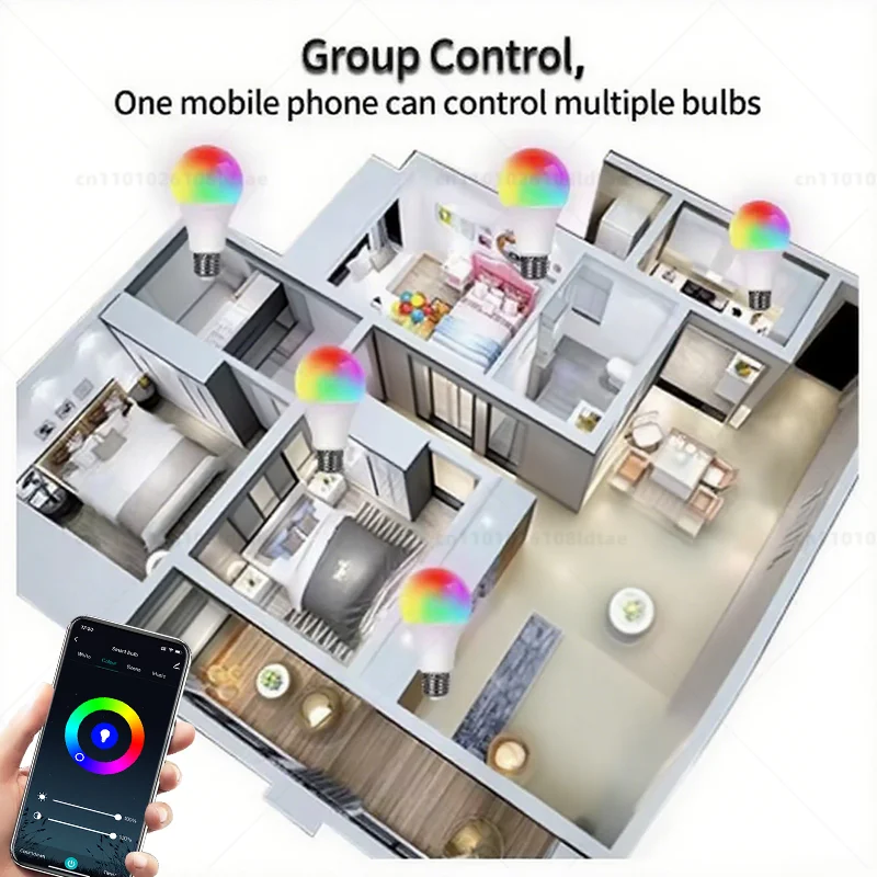 LED Light Bulbs Tuya Wifi Bluetooth Smart E27 RGB Alexa AC 85 265V For Google Assistant Life