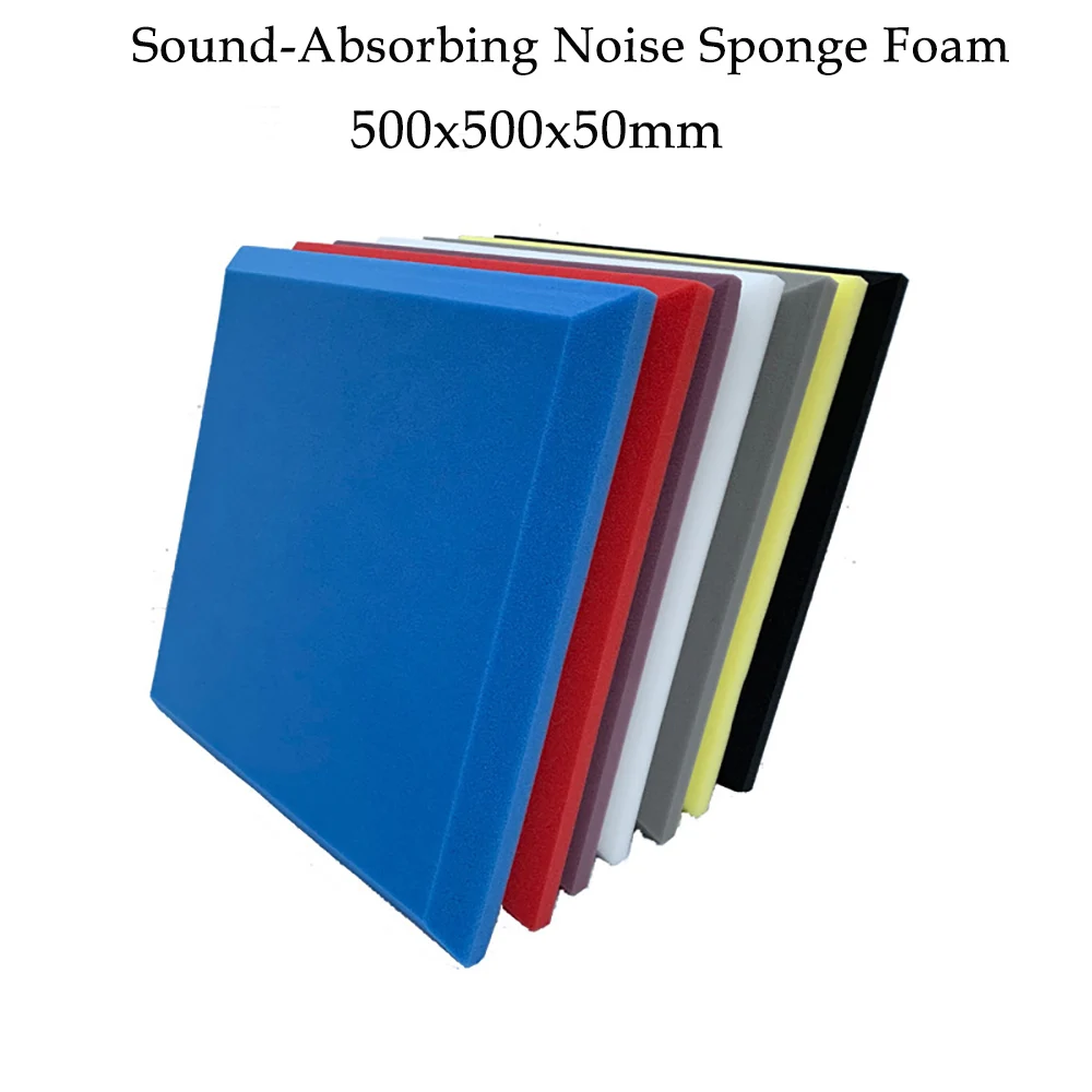 

4pcs 50x50x5cm DIY Studio Acoustic Foam Soundproof Foam Sound Absorption Treatment Panel Sound Wedge Protective Sponge