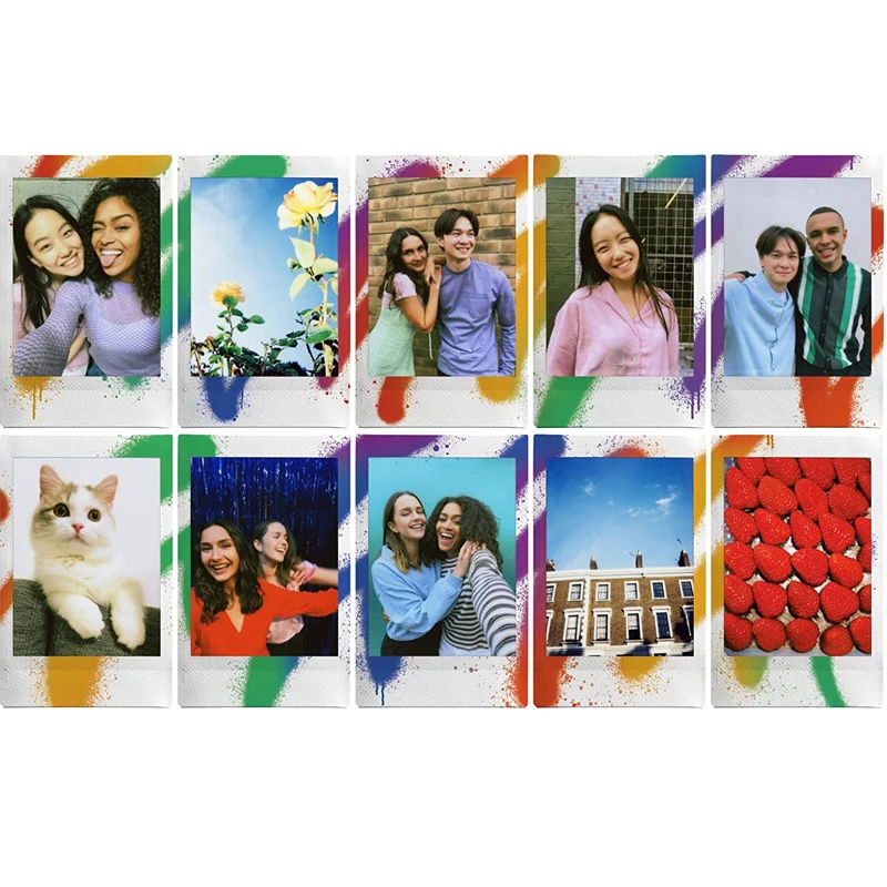 New Fujifilm Instax Mini Film Instax Mini 11 Spray Art Design Film For Fuji Mini 11 8 9 7s 25 26 70 90 Instant Camera SP-1 SP-2