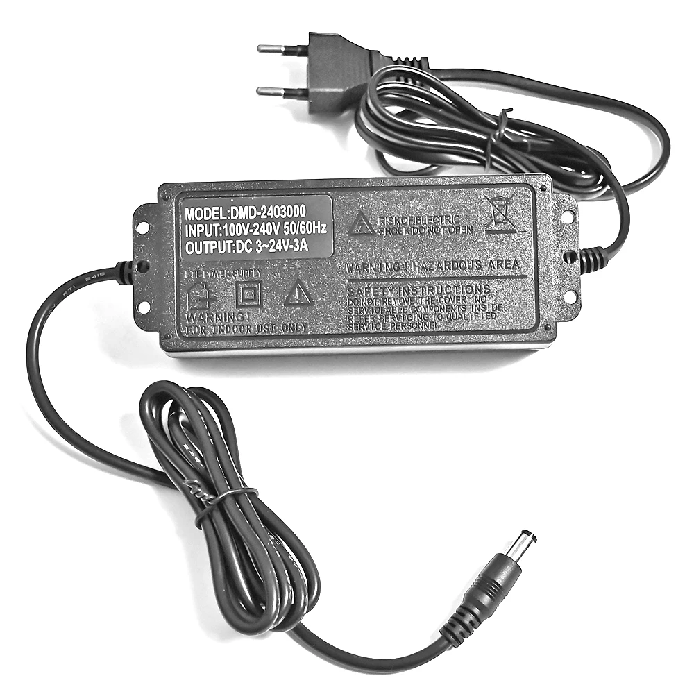 Fonte de Alimentação Universal com Tela Visor Adaptador Ajustável ac 100220v para dc 3-24v 3a - Imagem 6