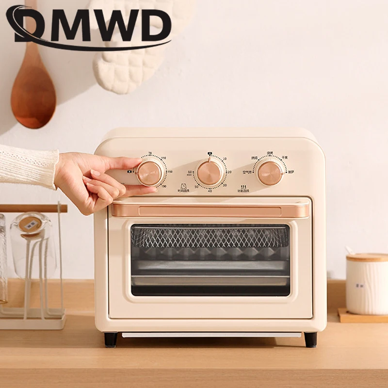 DMWD Household Electric Baking Oven 13L Multifunctional Oil Free Frying Machine French Fries BBQ Cooking Maker Fruit Dryer  220V 4