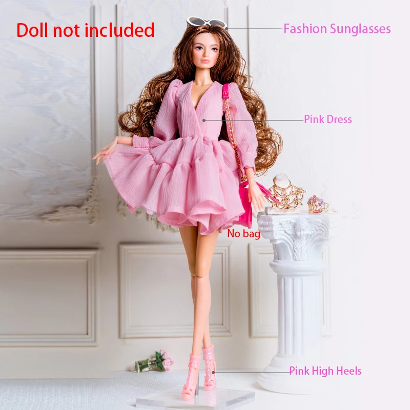 green emerald velvet dress WICKED Movie Deluxe Glinda Fashion Doll – Hollywood Heroes main image 1