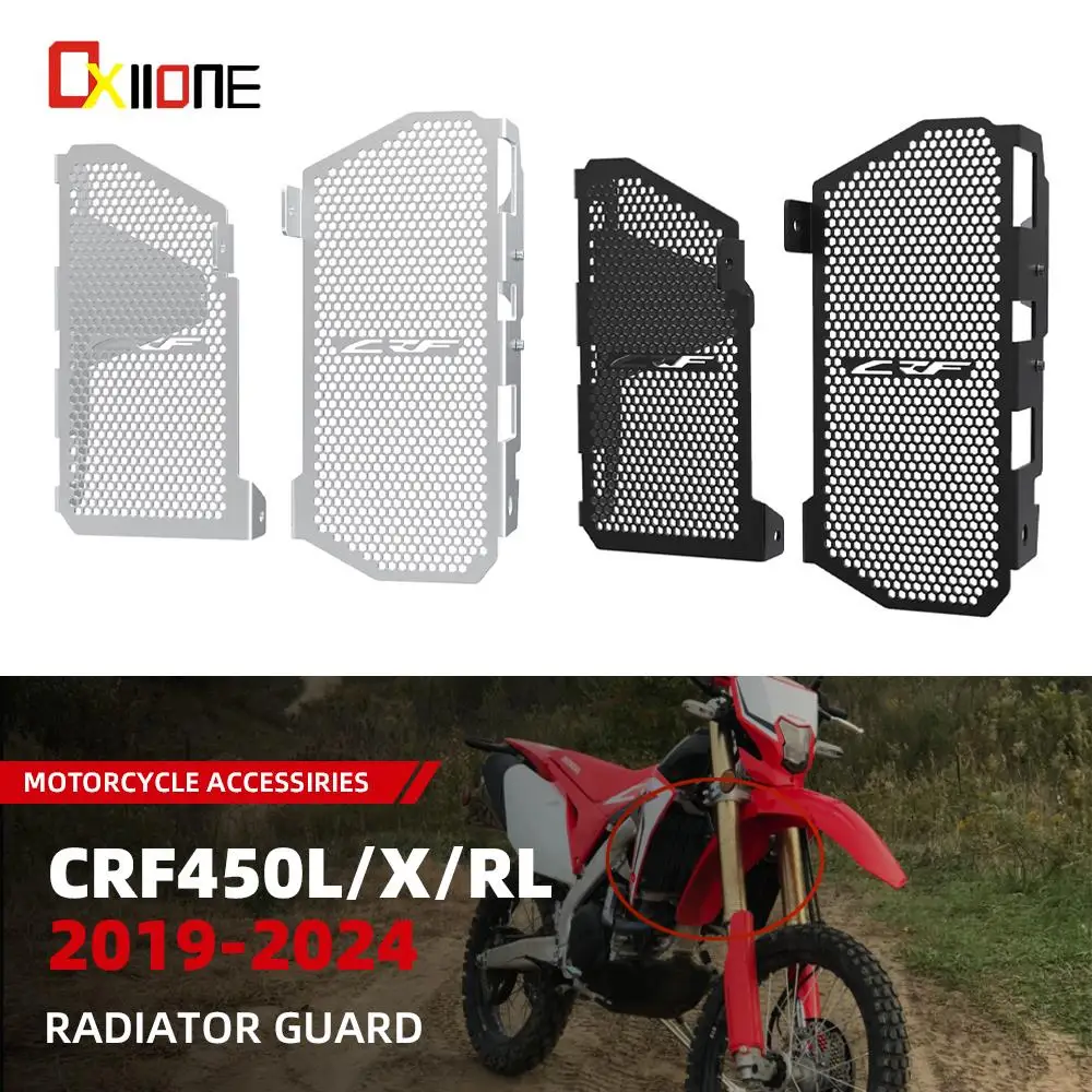

For Honda CRF450L CRF450X 2019-2024 CRF450RL 2021 2022 2023 2024 Motorcycle Aluminum Radiator Grille Guard Grill Cover Protector