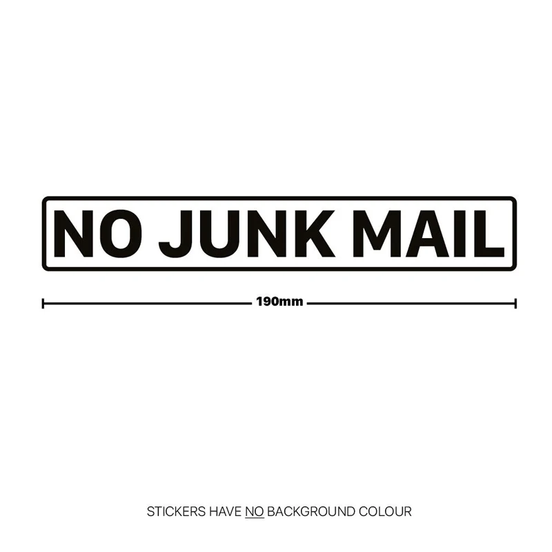 No Junk Mail wodoodporna naklejka frontowe drzwi skrzynka na listy znak skrzynka pocztowa zewnętrzna samoprzylepna winylowa tablica naścienna