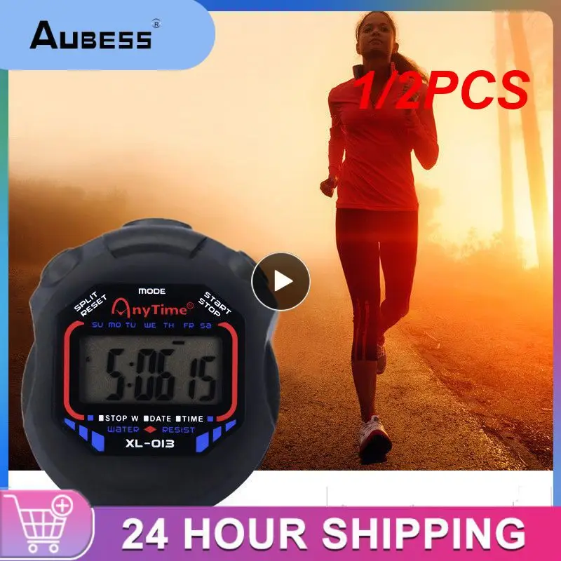 

1/2 шт. Новый Классический водонепроницаемый цифровой профессиональный ручной ЖК-дисплей ручной спортивный секундомер таймер секундомер с таймерами на веревке