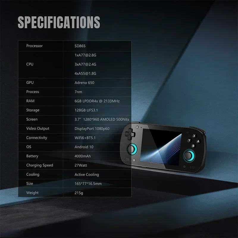 AMPOWN Retroid Pocket RP MINI Handheld Game Players 3.7'' IPS Portable Video Retro Game Player Android 10 WIFI6 BTS Wireless