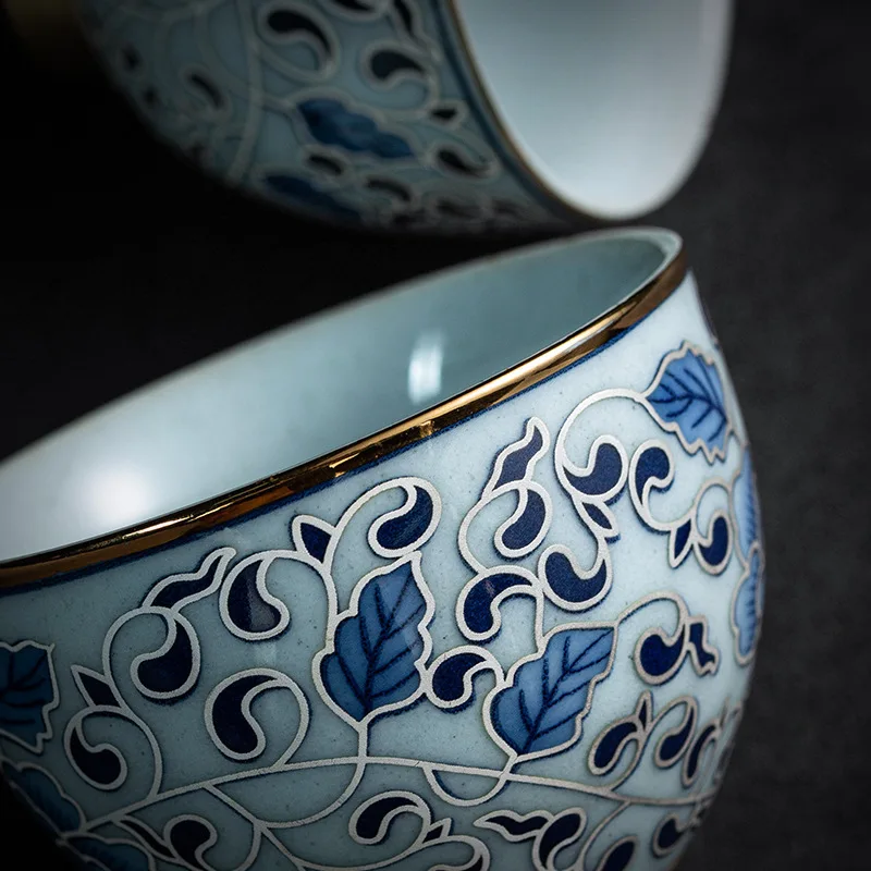 

Jingdezhen Blue And White Tea Cup Chinese Tea Ceremony Ceramics Hand-painted Teacups Health Gongfu Teaware Porcelain Cups