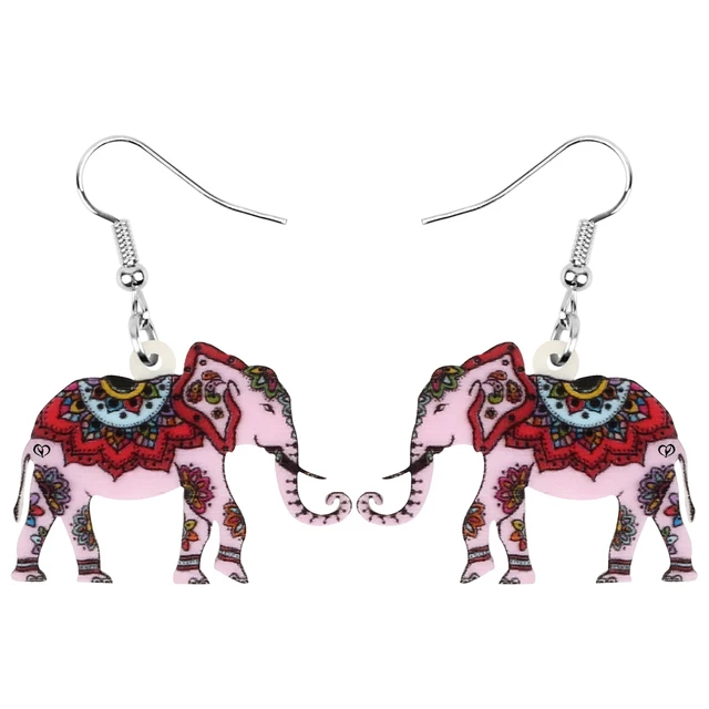 Orecchini stile vintage elefante pietre marroni - Gioielli - Orecc... | su