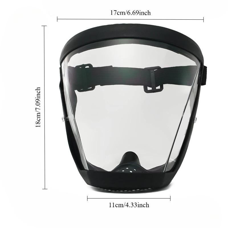 Clear Protective Face Shield - Transparent Mask