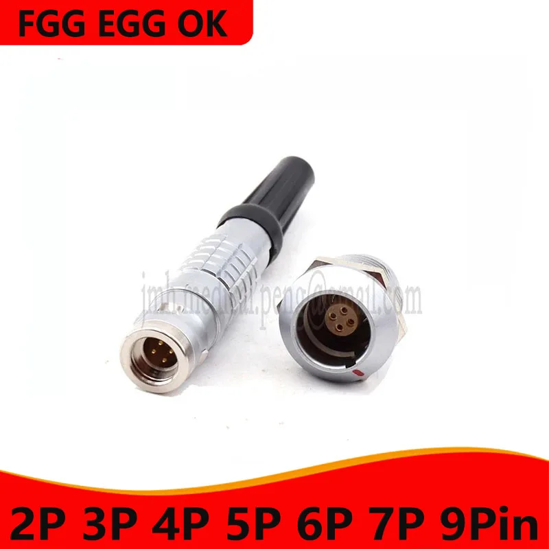 

Compatible FGG EGG 0K 2 3 4 5 6 7 9P Waterproof IP68 Aviation Metal Push-Pull Self-Locking Male Plug And Female Socket Connector