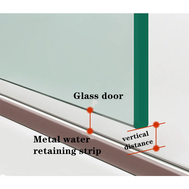 2pcs 방수 샤워 도어 씰링 스트립 워터 스토퍼 Weatherstrip 유리 샤워 스크린 도어 씰 스트립 4 12mm 갭 실러