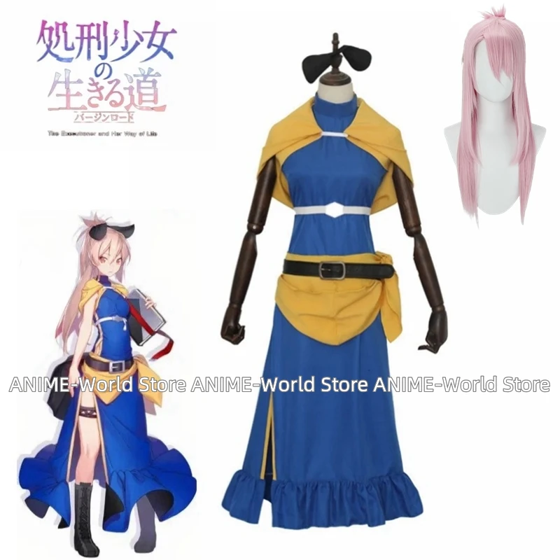 

Anime The Executioner and Her Way of Life Menou Uniform Outfits Dress Cosplay Costume Custom size Wig