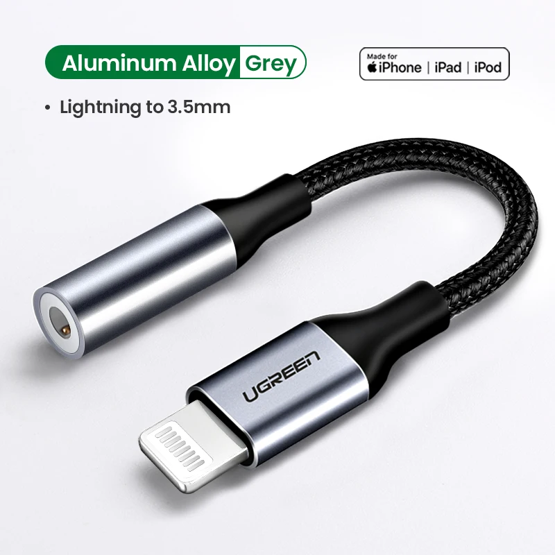 Adaptador Lightning a 3.5mm mini jack modelo US211 Certif