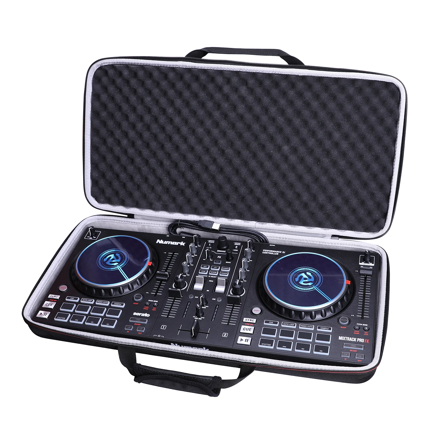 Estojo Rígido Eva para Controlador dj Bolsa de Armazenamento Único Estojo Apto para Número Mixtrack Platinum fx e Pro fx