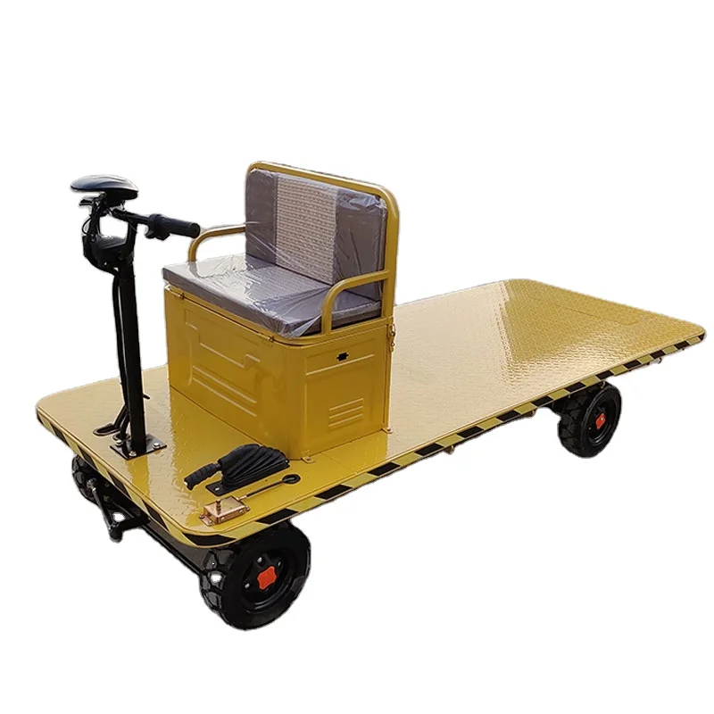 

Electric flatbed transporter electro-carriage powered pallet truck EVBT Electric four-wheel flat car Shop car Electric Trolley