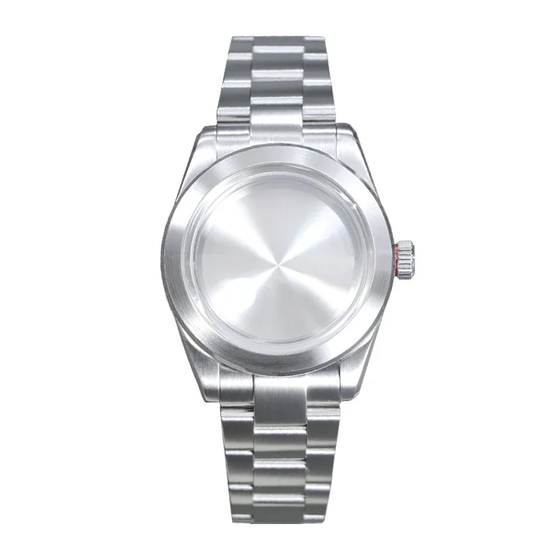 

Vintage Watch Case Beige Stainless Steel 38.5mm Screw Type Case Bubble Glass AR Coatingfor NH34 GMT NH35 NH36 Movement