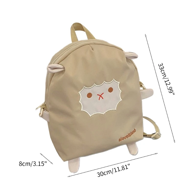 Cartoon Sheep Schoolbag Fashion Students Large Bookbags Korean Japanese Bags for Girls Women Casual Daypack
