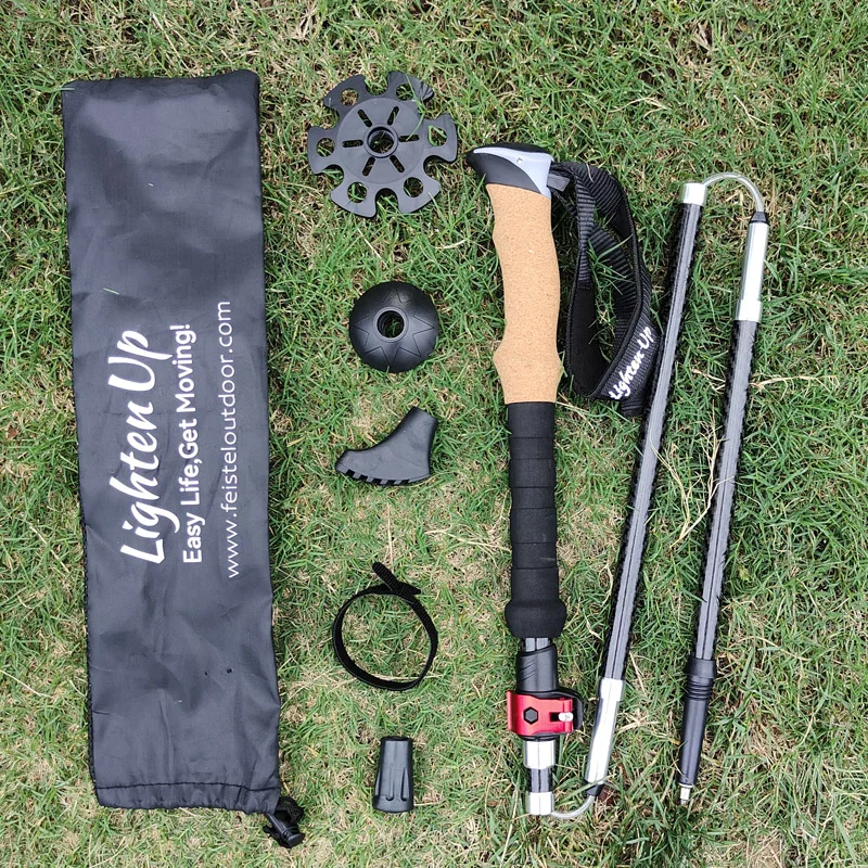 2/1PCS Folding Walking Poles 3-Folded Rod Cane for Sitting EVA + Cork Handle Walking Sticks Canes Hiking Stick 등산스틱 Pole 등산용품 trekking pole walking stick trekking poles