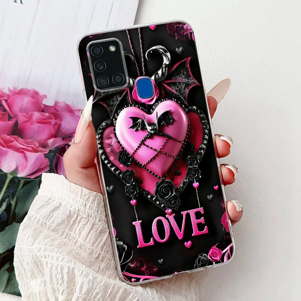 Clear Fashion Luxury Cute Painted Back Phone Case Cover
