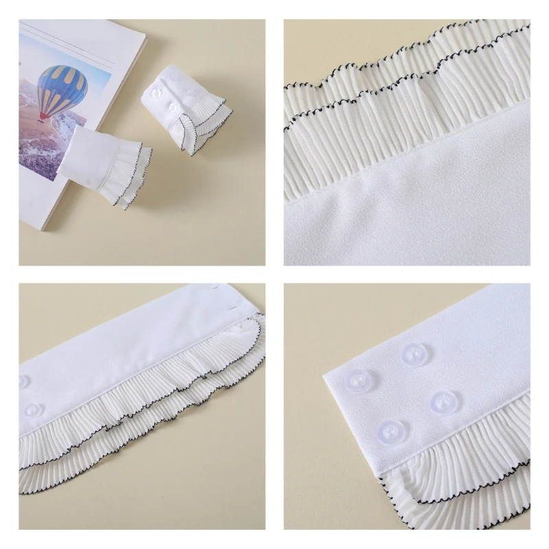 

Съемные манжеты на запястья для девочек, декор рубашки, летние солнцезащитные милые многослойные манжеты