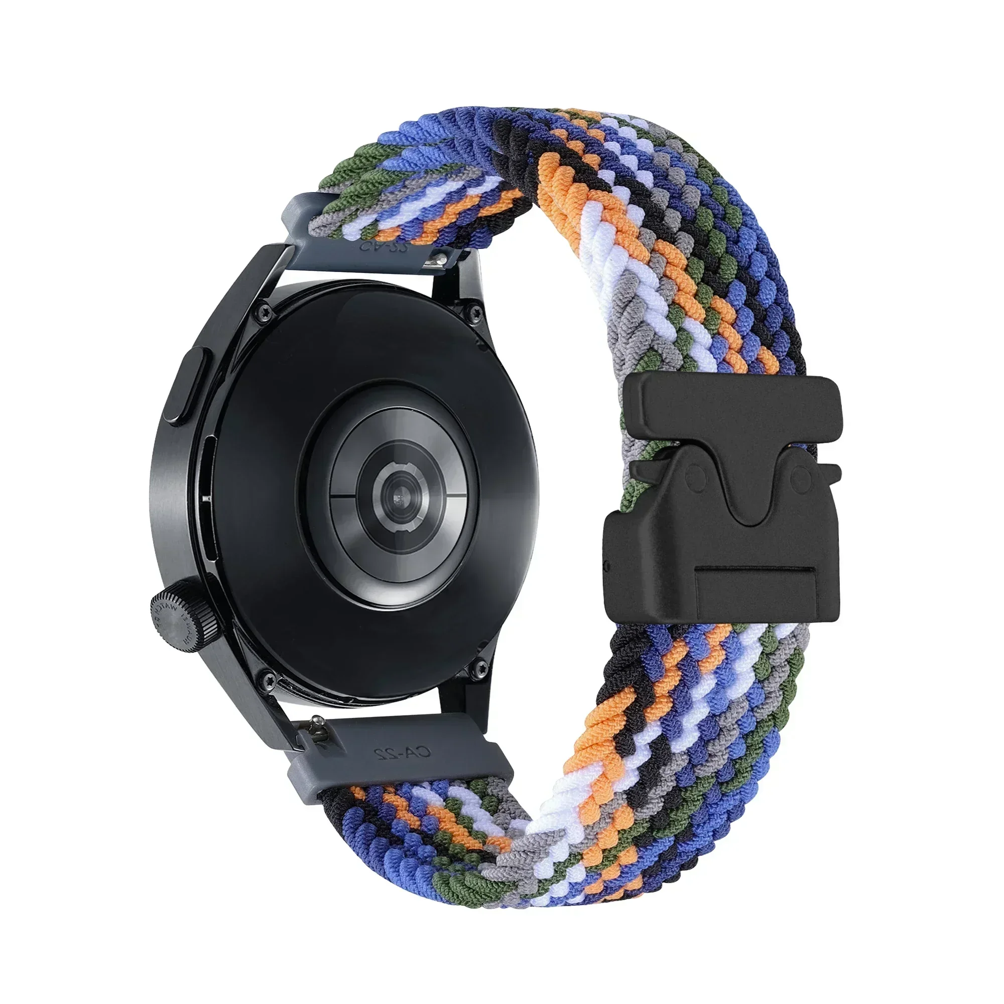 Nylon Braided Watch Strap with Parachute Buckle in 20mm and 22mm Sizes