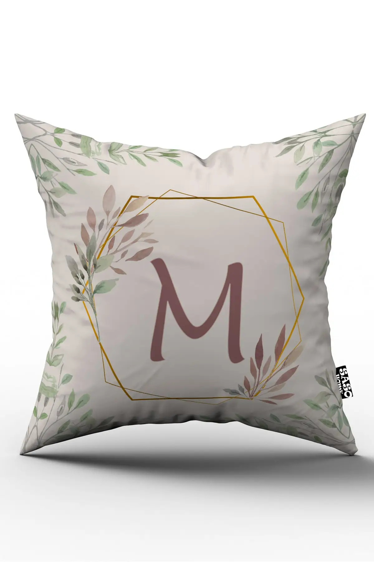 

Letter Cushion Cover - Letter M - Letter Decorative Digital Printed Cushion Cover - Pillow Case