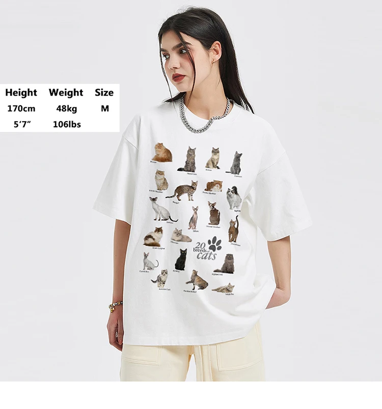 Cat Breeds Collage Graphic T-Shirt Sc5b117a6a7a143ea8f13a477a4e50f51E