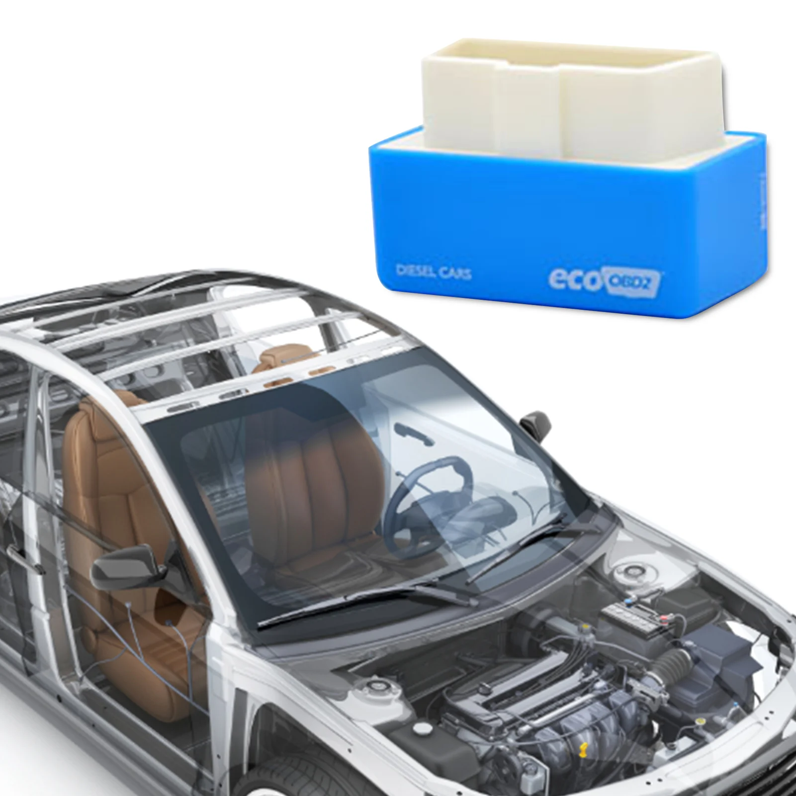 Car Eco Energy Fuels Saver With Chip Eco Fuels Saver OBD2 NitroOBD2 Gasplug Drive Performance Chip Tuning Box For Car Save