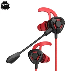 Enhanced Gaming Earbuds with Microphone (Red)