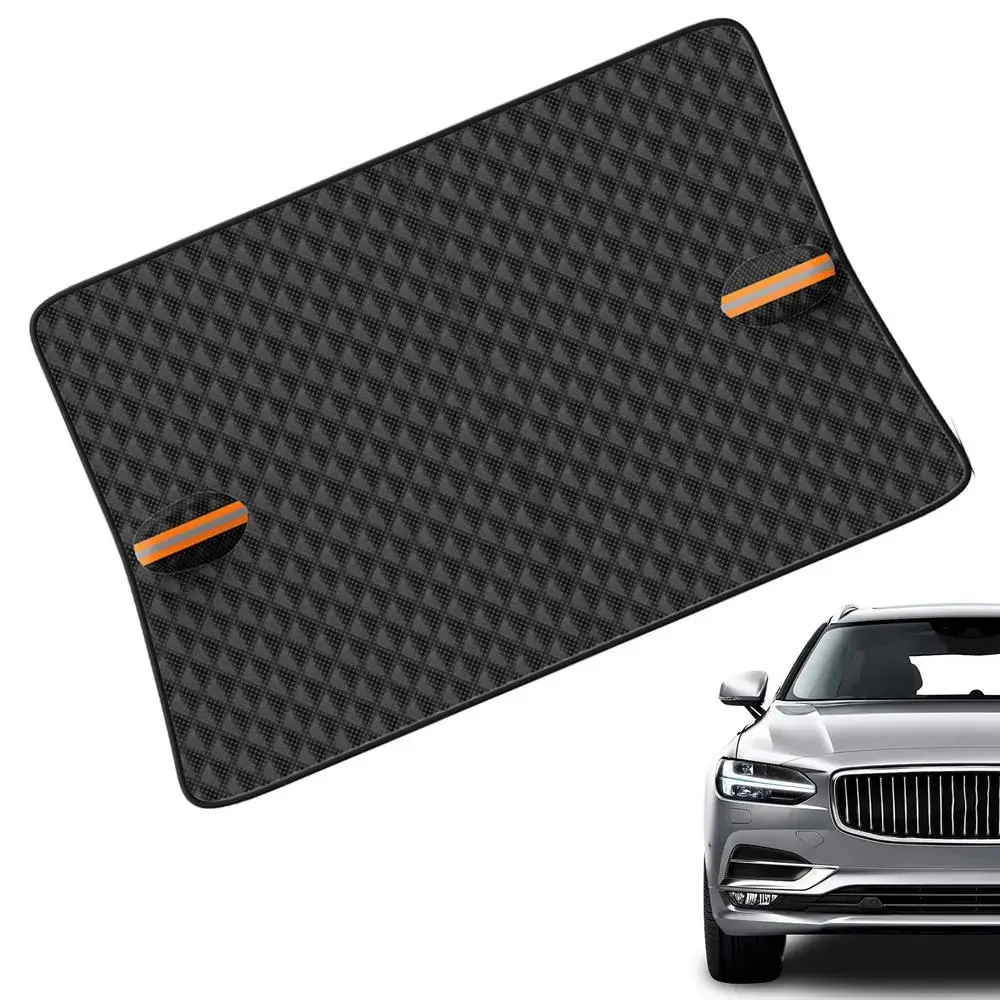 Sc5b1409247104b5391e5d7de187c6e41T Car Windshield Snow Cover Automobile Universal Magnetic Snow Shield Windproof Snow Cover for Vehicles Anti-Frost Protector Mallzona
