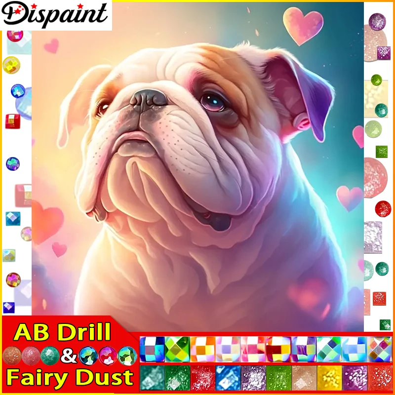 

Dispaint Fairy Dust AB Square/Round Drill 5D DIY Diamond Painting "Dog Animal" Embroidery Cross Stitch Full Rhinestone Decor