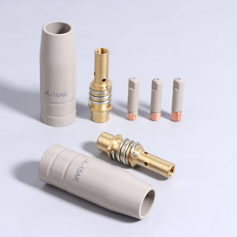 1/3Pcs 15AK 코팅 보호 노즐 0.8/1.0/1.2MM 접촉 팁 비 스틱 용접 슬래그 유럽 에어리스 노즐