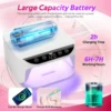 Rechargeable 168W UV LED Nail Lamp For Nail 36LEDS Wireless Gel Polish Curing Lamp With Large Screen Professional Nail Equipment 5