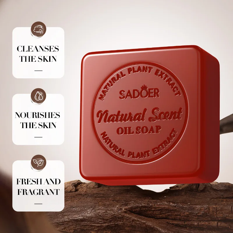 Sandalwood Handmade Soap Women Deep Cleansing Body Whitening Essential Oil Shaving Soap Skin Lightening Foam Cleaner
