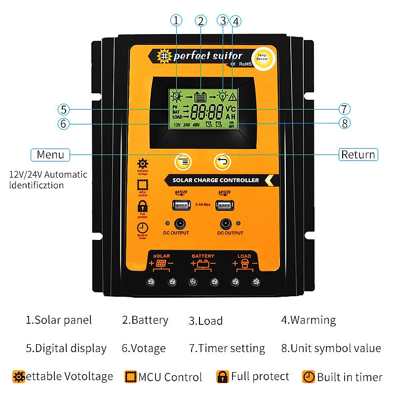 controlador de carga solar mppt regulador 04